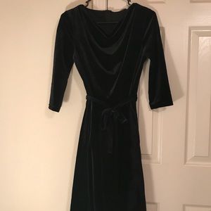 1950s Velvet Retro Black Dress
